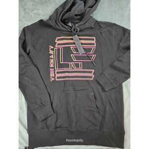 New LF The Brand‎ Hoodie Women's Black Neon Spellout Pullover Sweatshirt $238